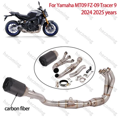 Sistema de escape completo tubo deslizamiento para Yamaha MT-09 FZ09 XSR900 GT Tracer 9 2024 2025 Foto 1 de 4
