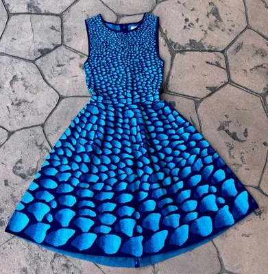 🦋 Issa London Blue Butterfly Dress | Small | Designer | Thick Feel - Image 1 of 4