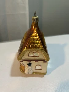 Adorno de casa de vidrio soplado a mano grande vintage Alemania - Imagen 1 de 6