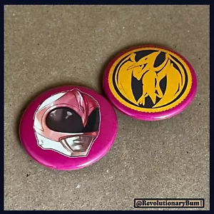 Pink Power Ranger - 1"", 1,5"" Tasten - 2er-Pack - Bild 1 von 3