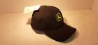 John Deere Black and Green All Fabric Hat Cap w Vintage Logo New w/Tag