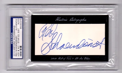 2012 Historic Autographs Red Schoendienst HOF And All Star Ed. 9/61 - Image 1 of 3