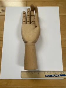 Flexible Jointed Doll Wooden Mannequin Hand Model Drawing Model Rings Display - Picture 1 of 3