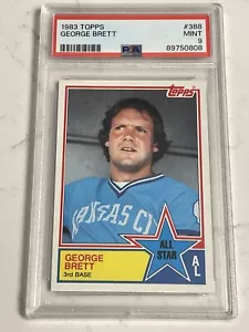 1983 TOPPS ALL-STAR #388 GEORGE BRETT ROYALS HOF PSA 9 COME NUOVO - Foto 1 di 2