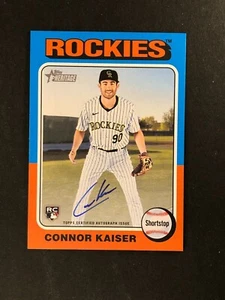 2024 Topp Heritage High Number Connor Kaiser RC Real One Auto #ROA-CK Rockies - Picture 1 of 2
