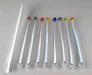 Bastoncini per mescolare cocktail in vetro punte frutta 8 brocche stick per mescolare 1 bar merce - Foto 1 di 7