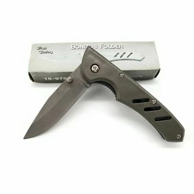 Frost Cutlery Bonitos Folder Folding Pocket Knife Plain Edge 2 3/4" - Image 1 of 4