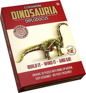 Clockwork Dinosauria Triceratops/Tyrannosaurus Rex Wind-Up 3D Puzzle Toy New