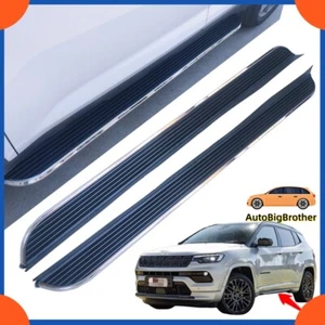 Fits for Jeep Compass 2023 2024 Fixed Running Boards Side Steps Pedals Nerf Bar - Picture 1 of 9