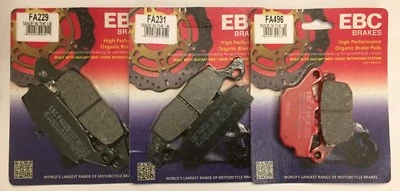 Pastillas de freno de disco delanteras y traseras EBC orgánicas para Suzuki SV650 (2016 a 2018) Foto 1 de 4