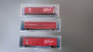 Vtg Atlas LOT of 3 N Scale Freight Cars in Box GN /Great Northern 2334-3601-3545 - Picture 1 of 7