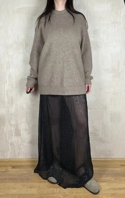 Diesel Rare Black Mesh Transparent Long Maxi Skirt Size 29 - Image 1 of 4