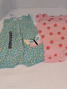 Toddler Girls 2 Pack Summer One Piece Outfits - See Size 24 Mos. - Picture 1 of 5