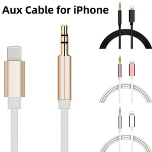 Aux Cable for Car iPhone 14 13 Pro Max 12 Plus, 3.5mm Jack Lead for Audio Music - Picture 1 of 19