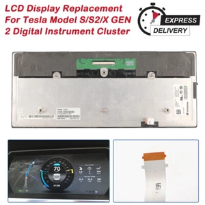 LCD Display Digital Instrument Cluster For Tesla Model S S2 X GEN 2 Replacement - Foto 1 di 6