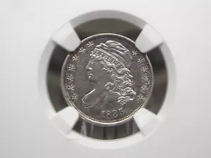 1835 Capped BUST Silver Dime 10c NGC AU Details #013 About Uncirculated ECC&C - Picture 1 of 5
