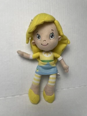 Boneca de pelúcia morango shortcake limão merengue 7” brinquedo de cabelo amarelo recheado - Imagem 1 de 4