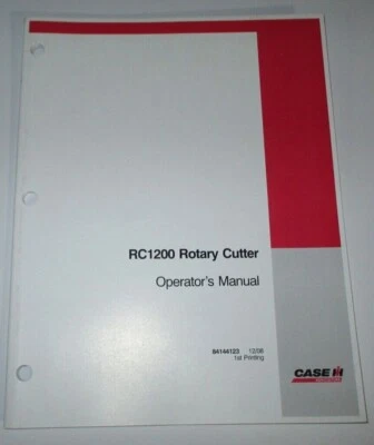 *Case IH RC1200 Rotary Cutter Mower Operators Maintenance Manual 12/08 ORIGINAL! - Image 1 of 3