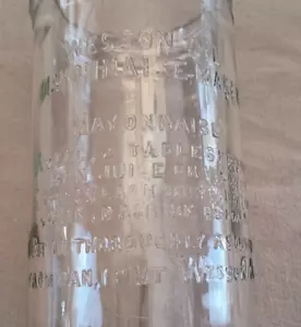 Vintage Wesson Öl Glas Mayonnaise Maschine geprägt Glas nur Rezeptanleitung - Bild 1 von 16