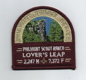 Patch serie Philmont Summits, Lover's Leap 7.372 piedi, marrone Brd., cupola, come nuova - Foto 1 di 1