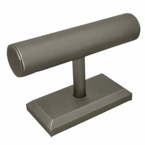 Steel Grey Jewelry Bracelet Watch T Bar Stand Holder Organizer Display ~ 4-7/8" - Picture 1 of 2