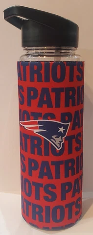New England Patriots 25oz Flip Top Water Bottle - NFL Cover