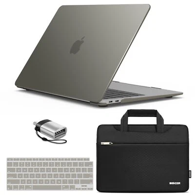Funda IBENZER + Bolsa para portátil para MacBook Air Pro 13/14/15/16 Cubierta de teclado y tipo C Foto 1 de 4