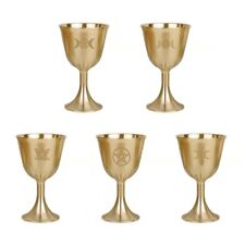 Triple Moon Altar Goblet Wi Goldplating Brass Tableware Altar Chalic