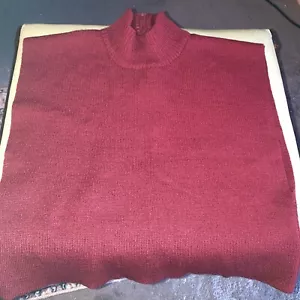 Dickey Acrylic Turtleneck Woman's Burgundy Zip on Dickey Size 14.5” Long - Picture 1 of 6
