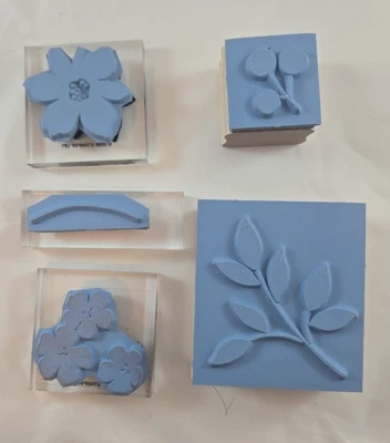 5 Pc Stamping Up Assorted Wooden/Acrylic Hostess? Scrapbook Card Making Stamps - Image 1 of 3