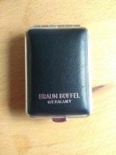 Braun Büffel Pillendose Leder neu