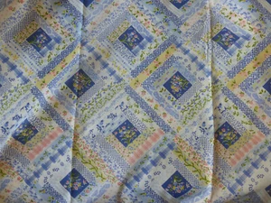 Burlington FULL Flat Sheet & 2  Pillow cases Frontier Patchwork Plaid VTG NWT - Picture 1 of 4