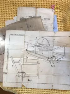 Antique Circular Saw Guard Original Invention Patent, Blueprints & Patent letter - Picture 1 of 5