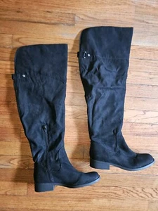 Bota de pierna completa negra para mujer cremallera lateral sol y piedra 8,5 - Imagen 1 de 8