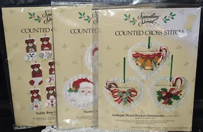 Kits de punto de cruz vintage contados algo especial adornos Navidad Foto 1 de 4