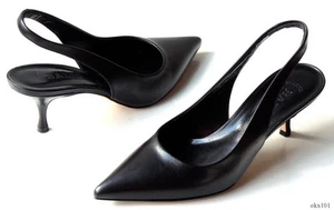 Zapatos de salón BALLY de cuero negro honda - CLÁSICOS nuevos $535 - Imagen 1 de 3