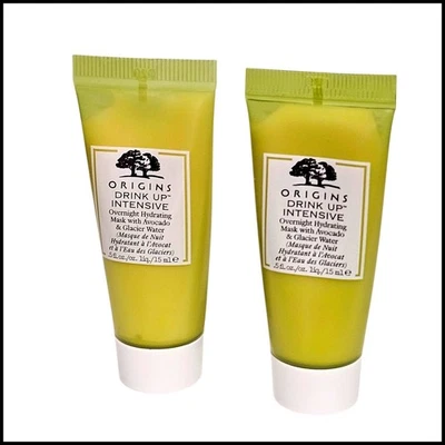 2 x Origins Drink Up-Intensive Overnight Mask 0.5 fl.oz. 15 ml. travel size - Image 1 of 4