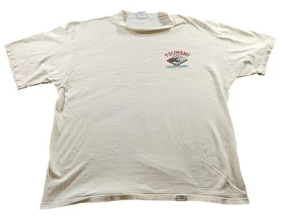 Camisa masculina vintage louca tsunami clube de surf havaiano GG gráfica anos 90 EUA - Imagem 1 de 4