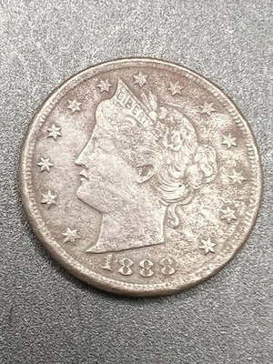 Liberty V Nickel-1888, full date, full liberty - Image 1 of 3