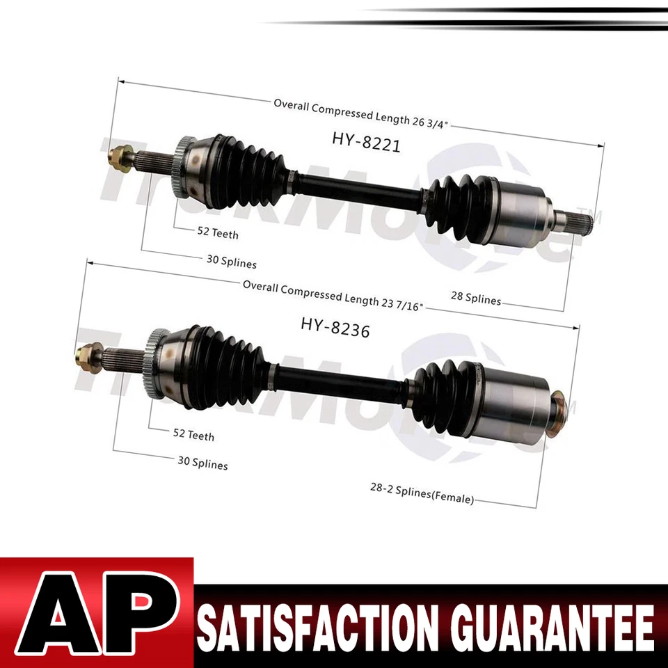 2 ejes delanteros Surtrack CV para Hyundai Santa Fe Sport 2013-2016 Foto 1 de 4