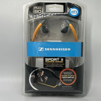 Sennheiser PMX 80 Sports Headphones Orange/Grey (New) Discontinued - Image 1 of 4