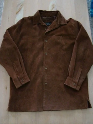 Abrigo Chaqueta Mark Shale Gamuza Cuero - Para Hombre Talla L - Marrón - Usado en Excelente Condición - Forrado - ¡Bonito! Foto 1 de 4