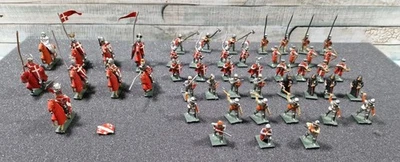 Figuras vintage de 30 mm de metal del ejército pintadas con plomo caballeros cruzados medievales 48 x  Foto 1 de 4