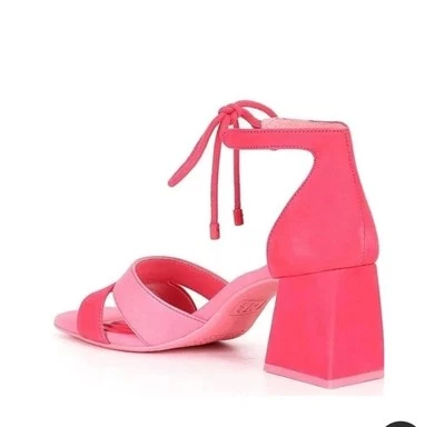 Zapatos de vestir Giani Bini Late Nite rosa caramelo tacón bloque correa al tobillo talla 9,5 Foto 1 de 4