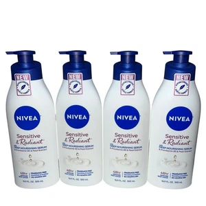 4x Nivea Sensitive & Radiant Body Lotion 16.9oz - Picture 1 of 3