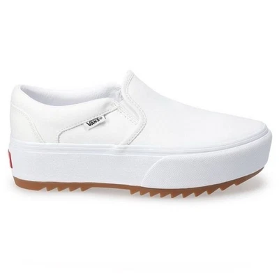 NOVO Tênis Feminino Vans® BRANCO Plataforma Asher Tamanho 9 - Imagem 1 de 4