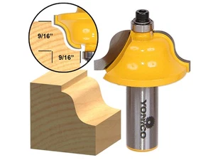 9/16" Roman Ogee Edge Forming Router Bit - 1/2" Shank - Yonico 13184 - Picture 1 of 1
