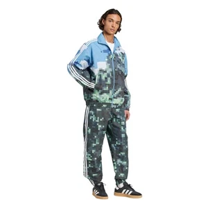 Men's Adidas Originals X Blue Green Minecraft Jacket & Pants Track Suit 2XL New - Picture 1 of 9
