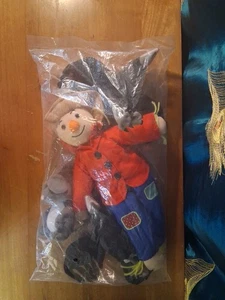 Vintage Childcraft Education Plush Scarecrow With Two Crows And A Mouse Sealed - Picture 1 of 6