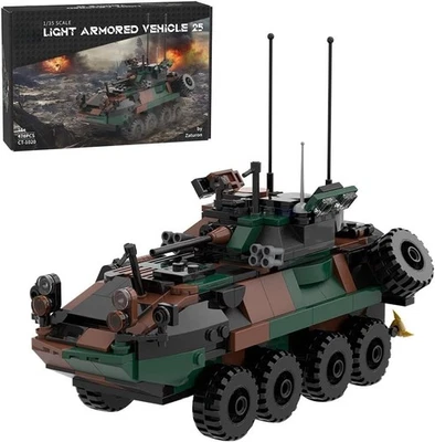 LAV-25 步兵战车型号 476 砖 MOC 制造礼物 — 第 1/4 张图片